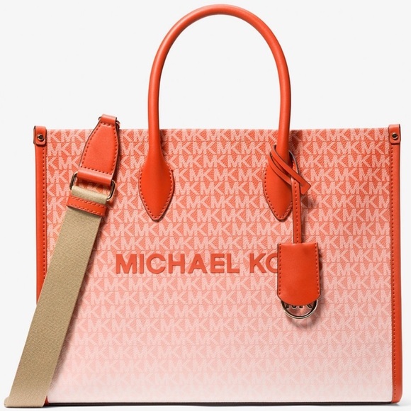 Michael Kors Medium Mirella Tote Bag Red Clay - Picture 1 of 9